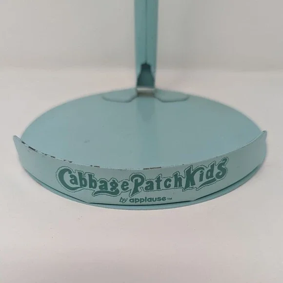 Vtg Cabbage Patch Kids Metal Doll Display Stand Green Adjustable Applause 10"x6"